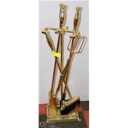 BRASS FIREPLACE UTILITY SET