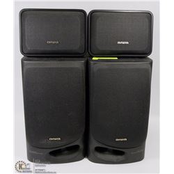 LOT OF 45 AIWA BOOKSHELF  SPEAKERS