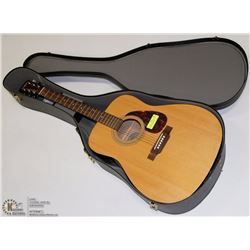 ETERNA BY YAMAHA ACOUSTIC GUITAR W/ HARD CASE.