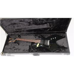 B.C.RICH GUITAR ELECTRIC BLACK WITH HARD CASE.