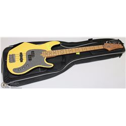 ELECTRIC GUITAR BASS CIMAR BY IBANEZ YELLOW &