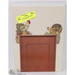 NEW ROOSTER AND HEN DOOR CROWNS -11"H X 7"W