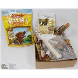 SMALL FLAT OF DOG TREATS