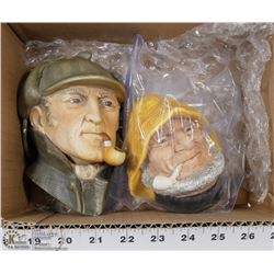 PAIR OF BOSSON CHARACTER HEADS
