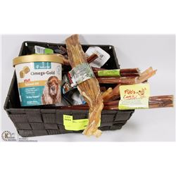 BASKET OF DOG TREATS