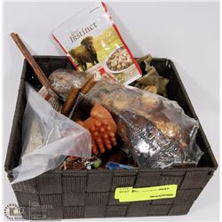 BASKET OF DOG TREATS