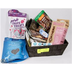 BASKET OF DOG TREATS