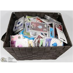 BASKET OF DOG NAME TAGS