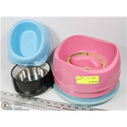 LOT OF DOG BOWLS