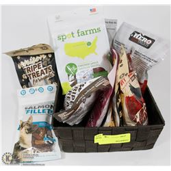 BASKET OF DOG TREATS