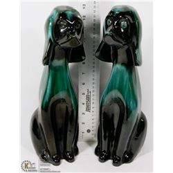 BLUE MOUNTAIN ART POTTERY SET OF 2 DOGS