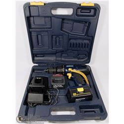 MASTERCRAFT 12 VOLT DRILL WITH CHARGER IN CASE