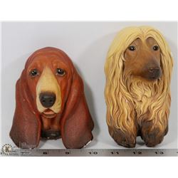 LOT OF 2 BOSSON DOG ORNAMENTS.