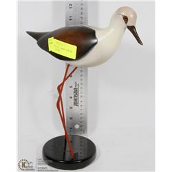 LIMITED EDITION HAND CARVED AND PAINTED BIRD 13"H.