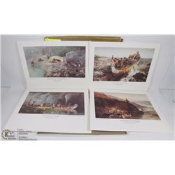 LOT OF 1938-1918 CANADIAN "LES VOYAGEURS" PRINTS