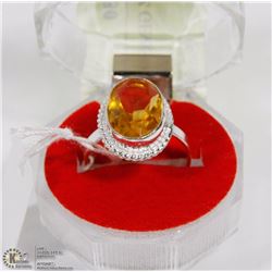 #135- LEMON TOPAZ GEMSTONE RING