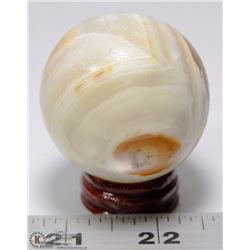 #74-GREEN ONYX POLISH SPHERE BALL