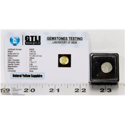 #82-NATURAL YELLOW SAPPHIRE 7.40CT