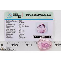 #85-MORGANITE GEMSTONE 47.45CT