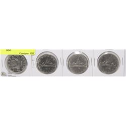 CANADIAN 1975,1976,1978,1979 ONE DOLLAR COINS