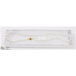 #140-SEA SHELL PEARL NECKLACE 18"