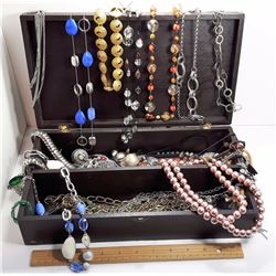 #1 - LOCKING WOODEN BOX & CONTENTS