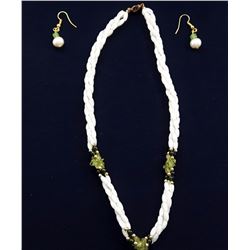 #13 - VINTAGE MOTHER OF PEARL BEAD NECKLACE