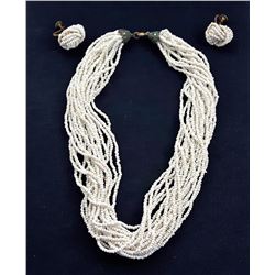 #14 - VINTAGE WHITE SEED BEAD NECKLACE