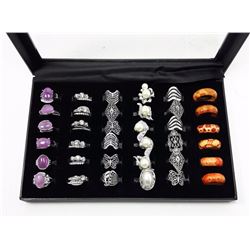 #3 - LOT OF 36 LADIES FASHION RINGS