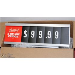 NEW BUDWEISER PRICING SIGN