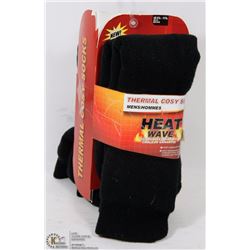 2PK MENS "HEAT WAVE" COZY SLIPPER SOCKS