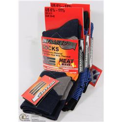 3PK MENS "HEAT WAVE" SOCKS