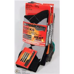 3PK MENS "HEAT WAVE" SOCKS