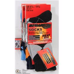 3PK MENS "HEAT WAVE" SOCKS