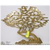 Image 1 : VINTAGE SOLID BRASS TREE WALL HANGING  21” X 16”