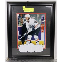 EDMONTON OILERS-JASON SMITH FRAMED WALL DISPLAY