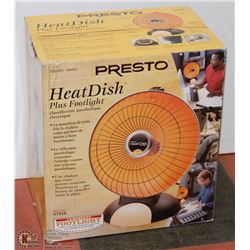 NEW PRESTO HEATDISH PLUS ELEC. HEATER W/ LIGHT