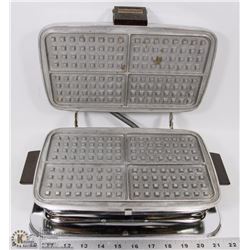 VINTAGE TOASTESS STAINLESS STEEL WAFFLE MAKER