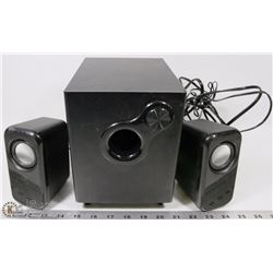 BLACK WEB 2.1 SPEAKER AND SUBWOOFER SYSTEM