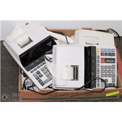 LOT OF 5 SHARP ADDING MACHINES