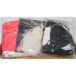 FLAT OF NEW WIGS WITH PRICE TAGS
