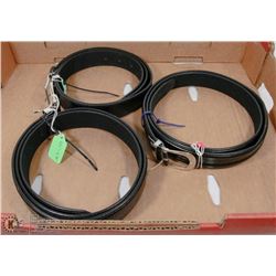 6)LEATHER BELT LOT OF 3 NEW