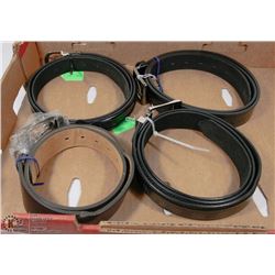 2)LEATHER BELT LOT OF 4 NEW