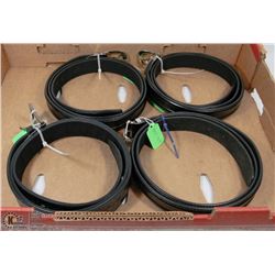 3)LEATHER BELT LOT OF 4 NEW