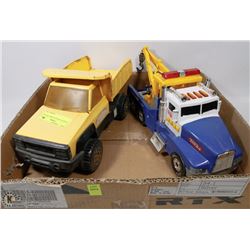 A PAIR OF VINTAGE TONKA TRUCKS