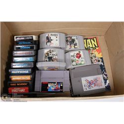 BOX OF VINTAGE ACTIVISION, NINTENDO, COLECO