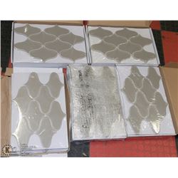 5 BOXES OF GLASS MOSAIC TILE (5 SHEETS PER BOX)