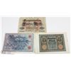 Image 1 : 3 GERMAN BANK NOTES INCL 1000 MARK 1920. 100 MARKS
