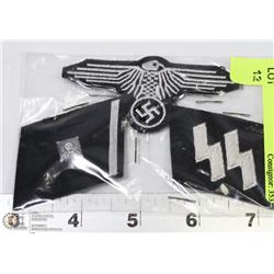 REPLICA GERMAN NAZI UNIFORM INSIGNIA, MARKED ON