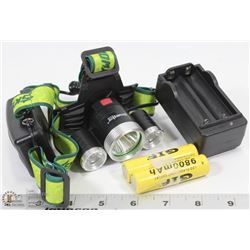 6000 LUMEN TACTICAL HEADLAMP WITH LITHIUM